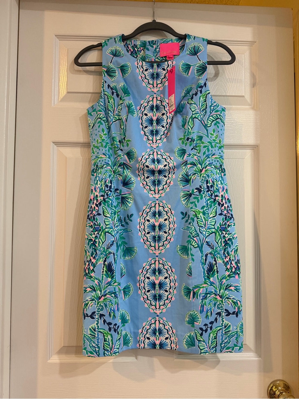 Lilly Pulitzer Mila shift dress in Frenchie Blue Mosaic Shells